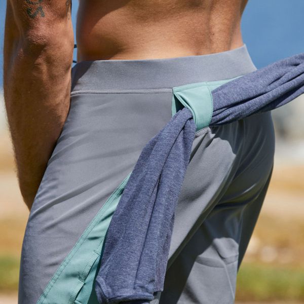 

2020 new summer running shorts men gym training jogging quick dry beach shorts male outdoor workout fitness sports, Black;blue