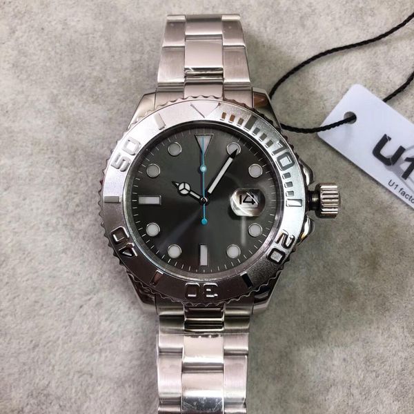 

мужские часы yacht 44mm автоматические механические часы из нержавеющей стали складной ремешок мужские швейцарские часы конструктор мужские, Slivery;brown