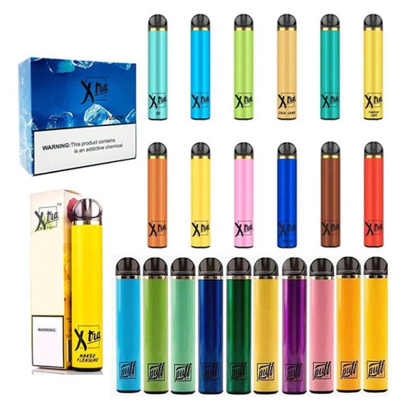 

Новые СЛОЙКА X XTRA Одноразовые Vape Pen 1500Puffs Предварительно заполненные картриджи 5,0 мл Starter Kit B P Устройство системы Испарители Бобы Vapor