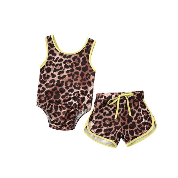 

kids girls leopard swimwear swimsuit bikini bathing suit swimming costume, White