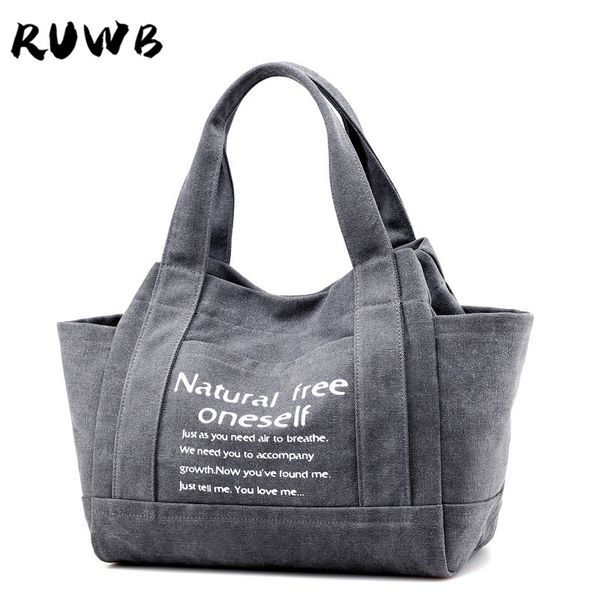 

ruwb 2020 spring fashion high-capacity wear-resistant women canvas bag mother tote bag ladies portable handle handbags bolsa