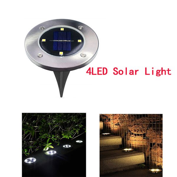 

led солнечные наземные огни открытый 4 led солнечный путь свет пейзаж сада освещение ярда драйвуэй lawn тропы