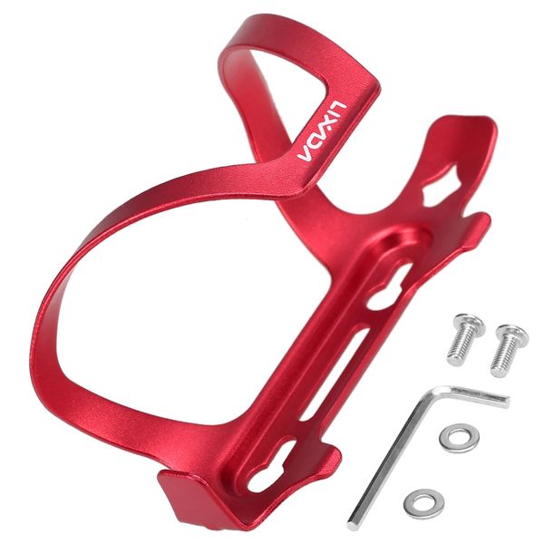 

lixada lightweight bike bottle holder aluminum alloy mtb water bottle cage cycling road bike bottle mount black / red water bottles cages