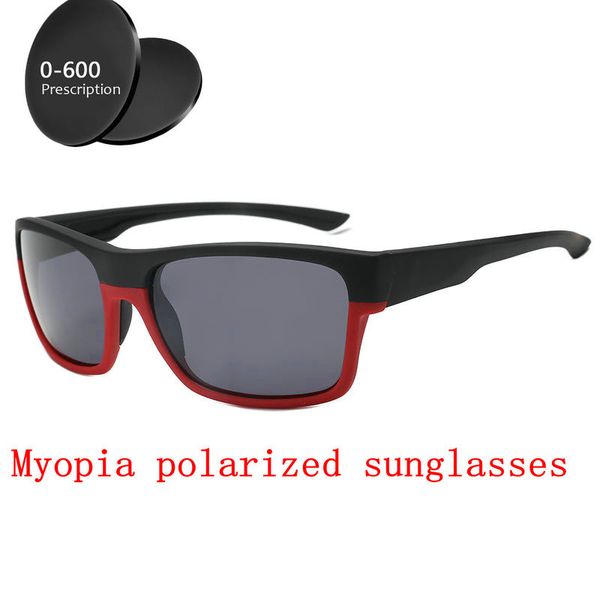 

prescription myopia polarized sunglasses men 0 to -600 minus degree coating black fishing driving eyewear male sun glasses fml, White;black
