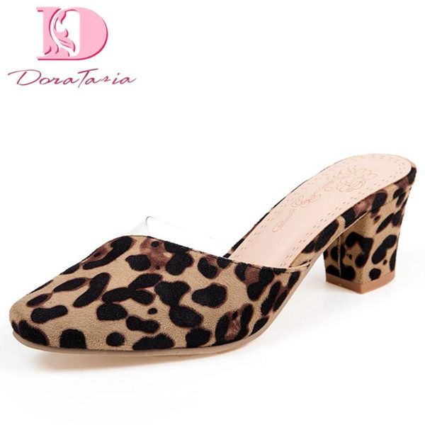 

2020 leopard slipper female mules shoes women's shoes, Black