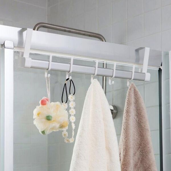 

punch-coat wall hanging bathroom hook hanger 5 hooks clothing coat towel hanger rack holder shelf over door kitchen