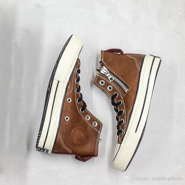 

convase chuck 1970s riri zip black designer taylor casual shoes brown trainers hiker zipper design sports sneaker cool sulfide shoes