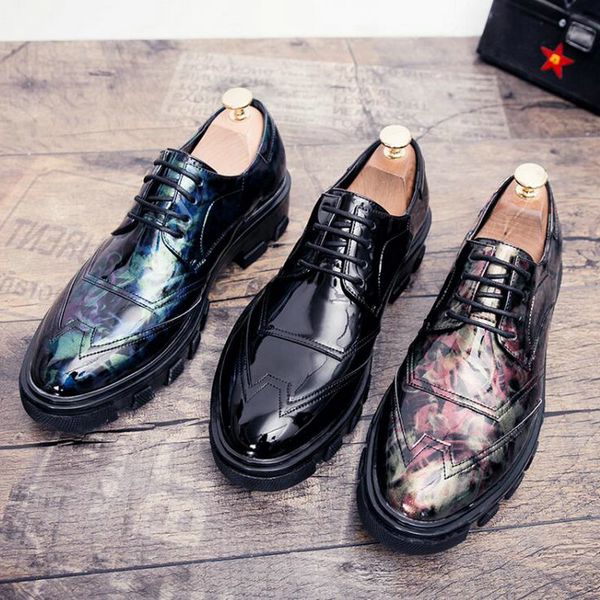 

men wedding shoes spring male breathable oxfords formal leather business casual shoes men dress office a51-91, Black