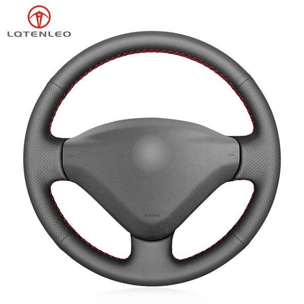 

black pu leather car steering wheel cover for 207 expert partner berlingo jumpy scudo proace