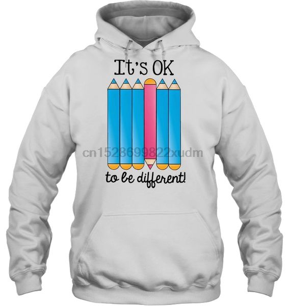 

men hoodie it's ok to be different autism awareness white version women streetwear, Black