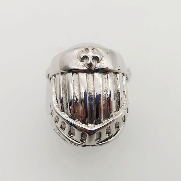 

movable mask knigh helmet rings silver stainless steel masked knight soldier ring for mens fashion jewelry accessories bkrg0004