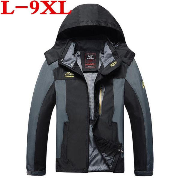 

men's jackets plus size 9xl 8xl 6xl 5xl 4xl man's pizex waterproof windproof mountain warm coat jacket men large sportswear, Black;brown