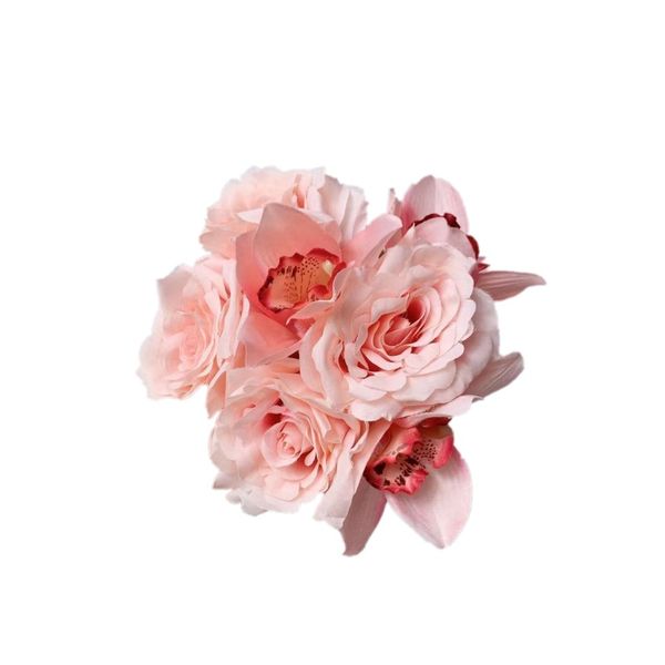 

simulation flowers 7 head rose boat orchids bouquet 2019 new products preferential silk flowers fake european style