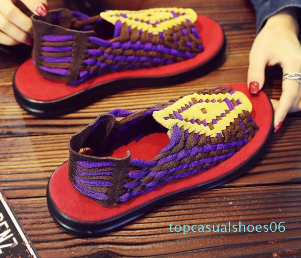 

summer casual shoes new men sandals gladiator women sandals open toe platform outdoor beach sandal rome footwear designer brand shoes t06, Black