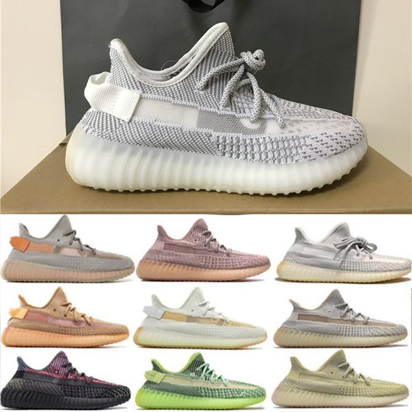 

new cinder running shoes kanye west yeezreel static reflective yeshaya yecheil shoes black white tail light earth marsh stylist sneakers