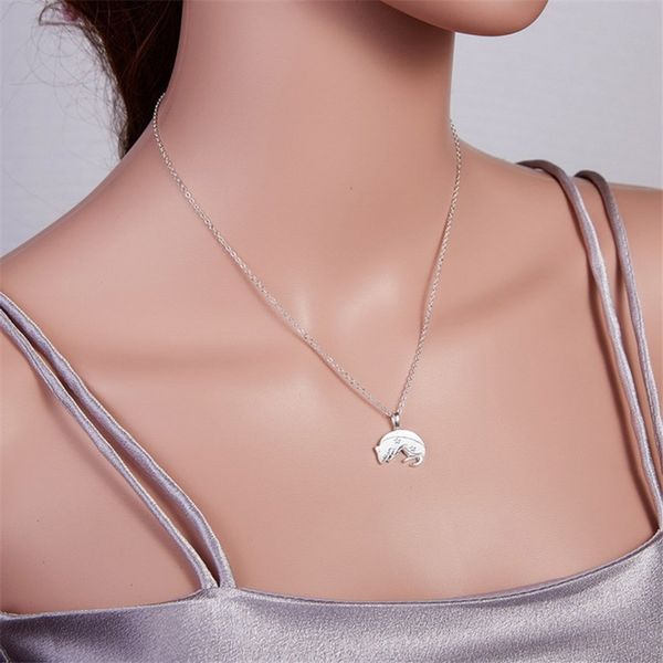 

chinese style 12 zodiac card necklace simple animal pendant choker necklace pig card birthday gift new year gift, Silver