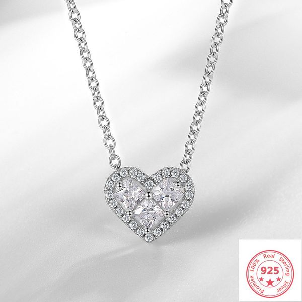 

silver 925 jewelry necklace vvs1 diamond pendant fashion pierscionki bizuteria wedding gemstone silver 925 jewelry pendnat girl