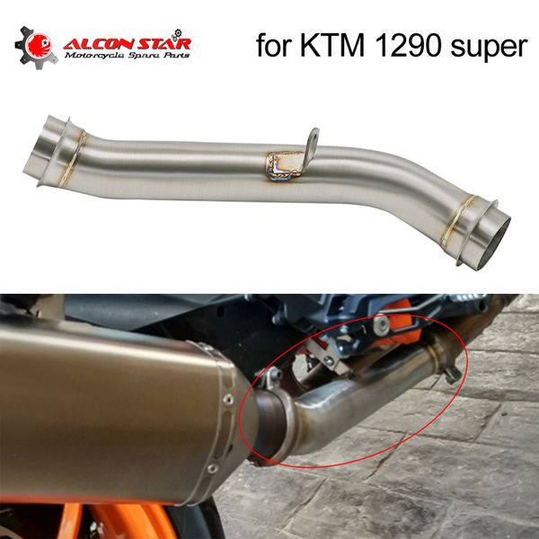 

alconstar- motorcycle stainless steel exhaust middle muffler pipe slip on for 1290 super duke r 2014 2015 2016 racing