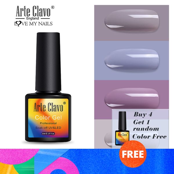

arte clavo buy 4 pcs get 1 8ml led gel varnish oil soak nail art gel lacquer uv nail polish manicure home drop shipping, Red;pink
