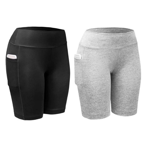 

women yoga shorts high waist stretch exercise pants patchwork leggings, White;red