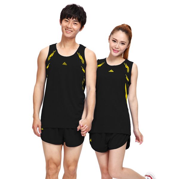 

survetement football kit 2pcs men sport suits marathon vest+shorts racing clothing track and field clothes jogging running sets, Black;blue
