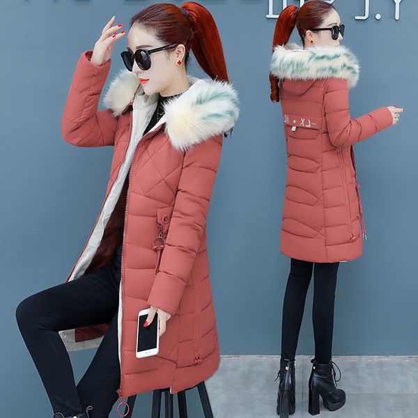 

вниз хлопка пальто зимняя куртка длинные женщины пальто женский белый желтый зимняя куртка женщины parka теплый повседневный шинель parkas, Black