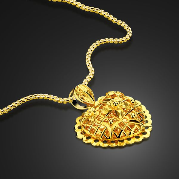 

bohemian golden jewelry heart pendant necklace 56-86cm length gold box chain female party accessories, Silver