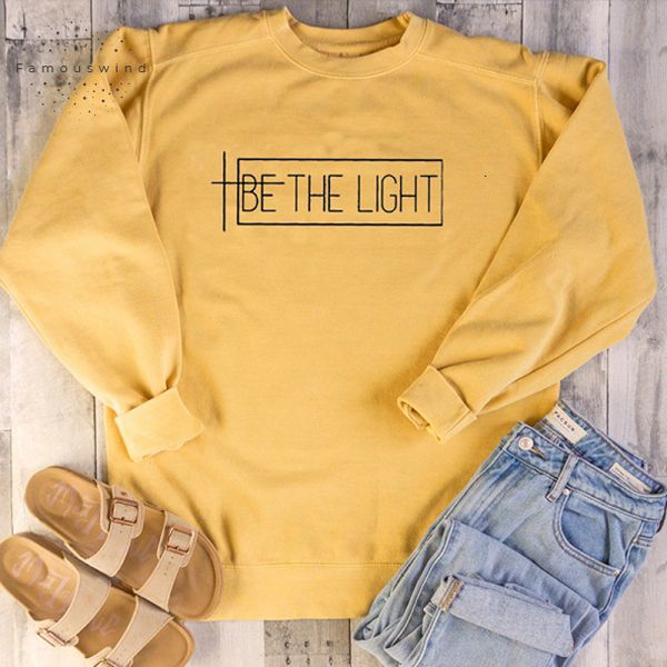 

be the light fashion long sleeve casual harajuku faith jumper streetwear casual drop ship, Black