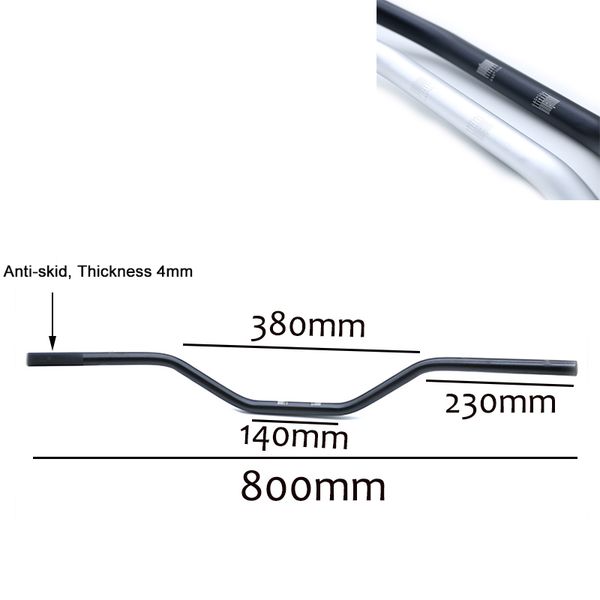 

universal 7/8" 22mm motorcycle handle bar scooter aluminum alloy anti-skid handlebar motorbike motor retro black silver bars