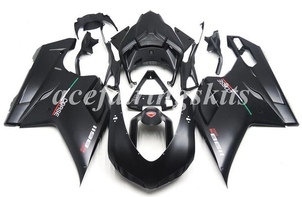 

4 gifts new abs motorcycle full fairings set fit for ducati 848 1098 1198 1098s 1098r evo 2007 2008 2009 2010 2011 2012 black matte