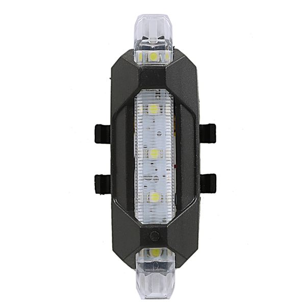 

portable usb rechargeable bike bicycle tail rear safety warning light taillight lamp super bright white light