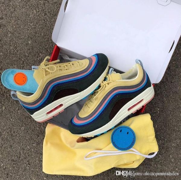 

new 2018 designer shoes sean wotherspoon maxes 1 97 vf sw corduroy men's low sneakers running shoes 1 mens designer shoes, Black