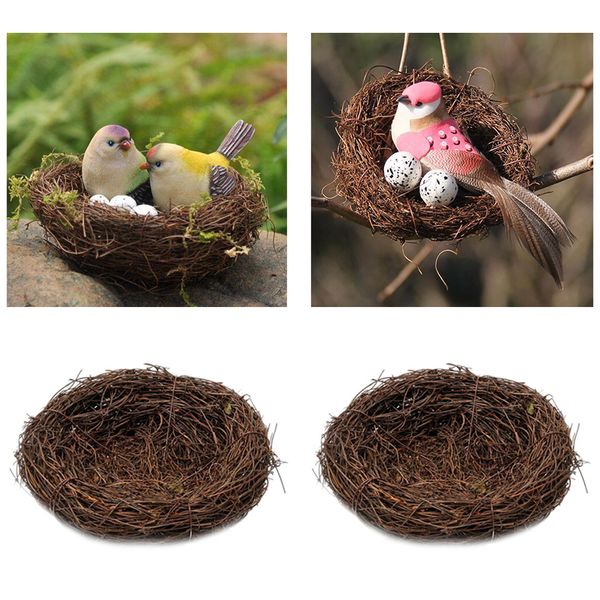 

1 pair 8cm handmade vine bird nest house nature craft holiday decoration