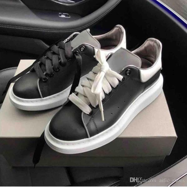 

luxury designer shoes trainers 3m reflective black leather platform sneakers womens mens flat casual suede sports sneakers party shoes