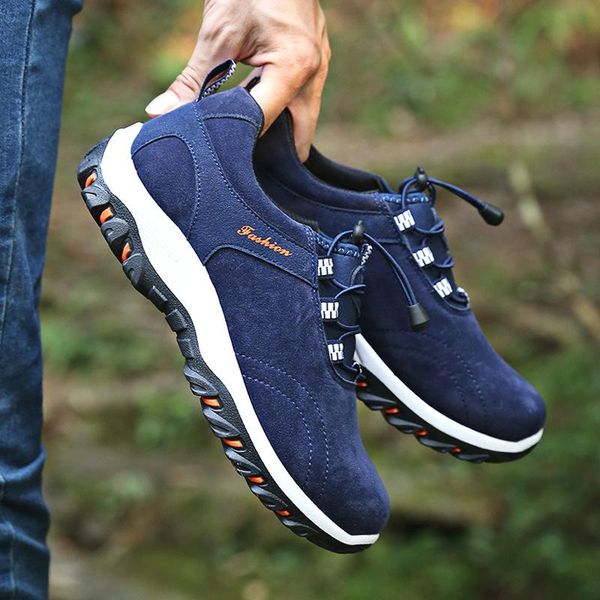 

2023 men shoes comfortable outdoor casual shoes fashion men sneakers father travel walking shoes breathable non-slip, Black