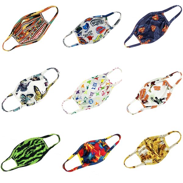 

luxury half face masks scarf nose er cycling bandanas scarf designer printed headband sports head scarves washable protective face mask #219, Black