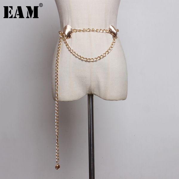 

eam] металлические цепи shell длинные split joint пояса аксессуары личность женщины новая мода tide все матча весна осень 2020 1b204, Black;brown