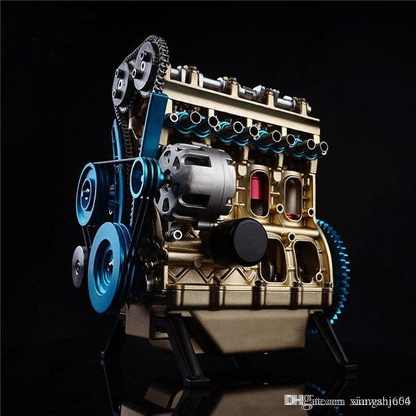 

new arrival teching 1:24 four-cylinder engine full aluminium alloy model collection educational toys children toys