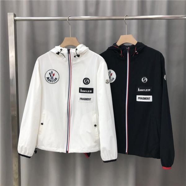 

19aw luxurious brand design mc hooded jackets sweatshirts men women clothes sweater fashion small print streetwear outdoor hoodies coat, Gray;blue