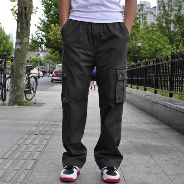 

men's pants arrival fashion brand mens cargo baggy hip-hop pocket loose casual overalls trouser work pant big size  xl 2xl 3xl 4xl 6xl, Black