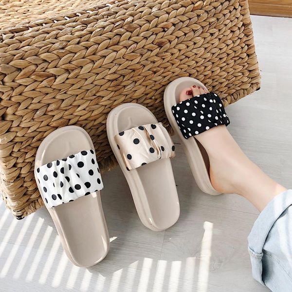 

shoes woman's slippers platform slides fashion shale female beach 2020 summer flat sabot soft pu rome rubber basic, Black