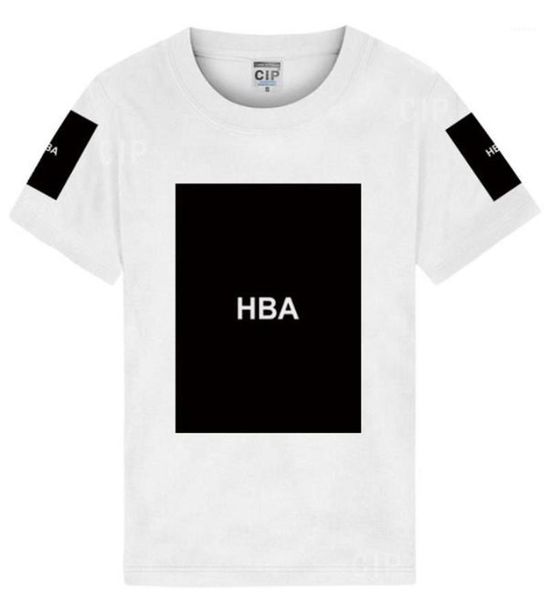 

шеи hba мужские футболки лето с коротким рукавом горячие мужские топы мода мужской тройники хип-хоп печатных o, White;black