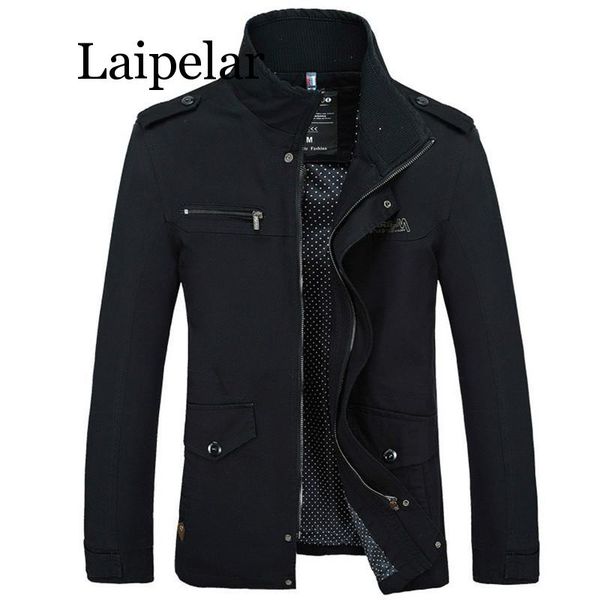 

laipelar men jacket coat new fashion trench coat new autumn brand casual silm fit overcoat jacket male, Black;brown