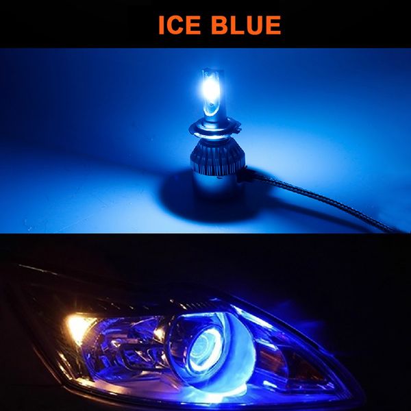 

roadot 2x mini csp ice blue lens led bulb car headlight h7 led h11 9005 9006 h13 9007 9004 for auto headlamp faros