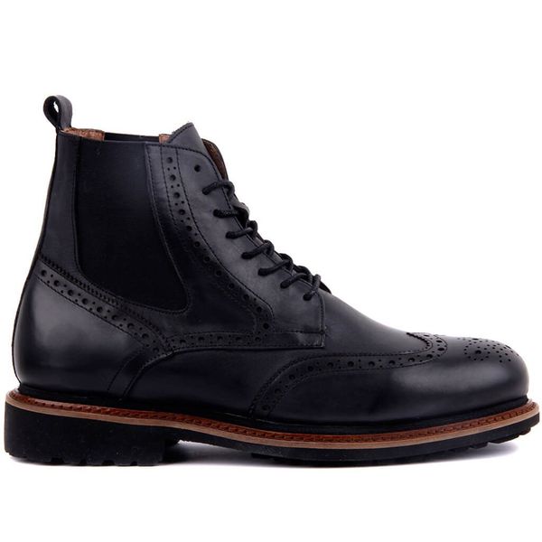 

sail-lakers black leather men 's winter boots