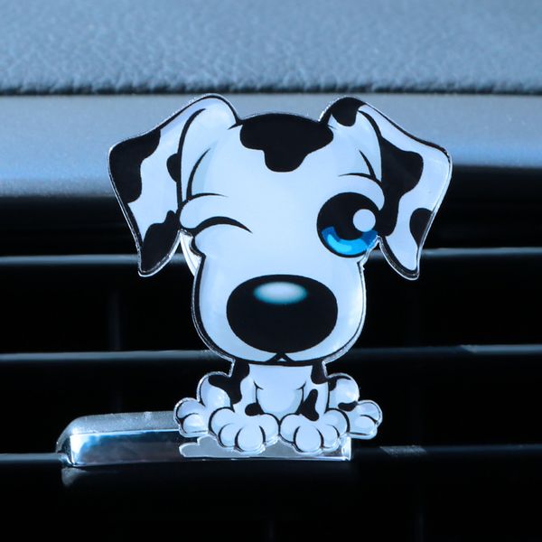 

car outlet perfume air conditioner outlet clip air freshener auto decor car ornament cute puppy dog solid fragrance