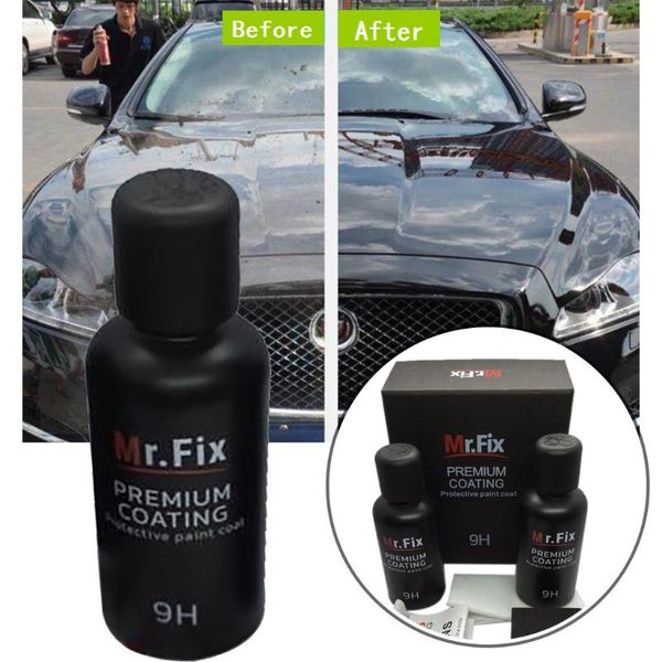

9h hardness car liquid ceramic coat weatherproof anti-erosion car paint maintenance glass coating set #lr25 #zer