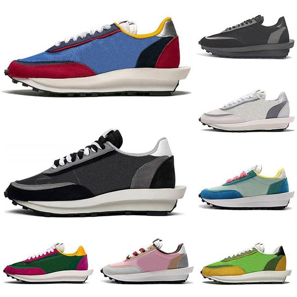 

new style ldv waffle casual shoes for men women black white grey pine green gusto varsity blue outdoor women sports sneakers size 36-45