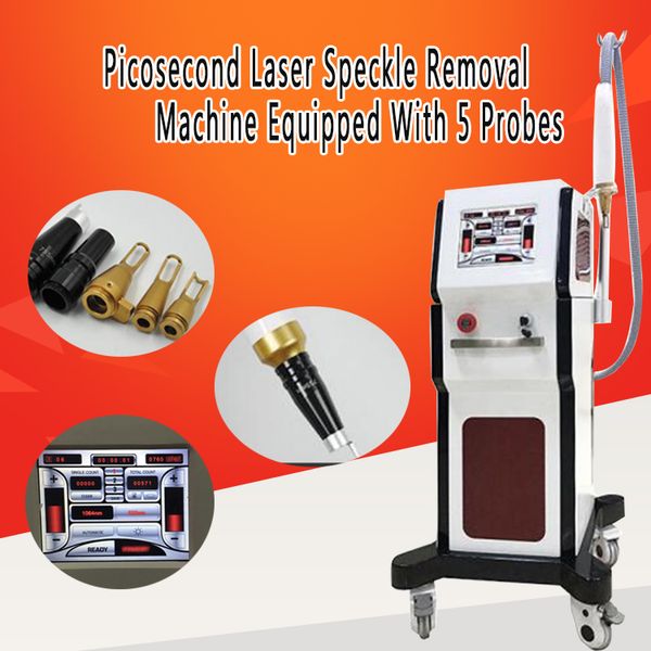 

pico laser fda qswitch nd yag laser tattoo remove dark skin spots picosure picosecond laser speckle removal machine equipped with 5 probes, Black
