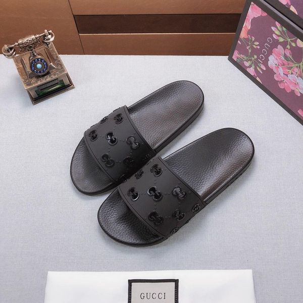 

latest 879 men women slide sandals designer20ss shoes slide summer fashion flat slippery with thick sandals slipper flip flops, Black